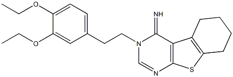 3-[2-(3,4-diethoxyphenyl)ethyl]-5,6,7,8-tetrahydro[1]benzothieno[2,3-d]pyrimidin-4(3H)-imine 구조식 이미지