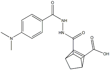 3-({2-[4-(dimethylamino)benzoyl]hydrazino}carbonyl)bicyclo[2.2.1]hept-5-ene-2-carboxylic acid 구조식 이미지