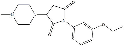 1-(3-ethoxyphenyl)-3-(4-methyl-1-piperazinyl)-2,5-pyrrolidinedione 구조식 이미지