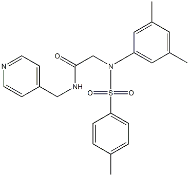 2-{3,5-dimethyl[(4-methylphenyl)sulfonyl]anilino}-N-(4-pyridinylmethyl)acetamide 구조식 이미지