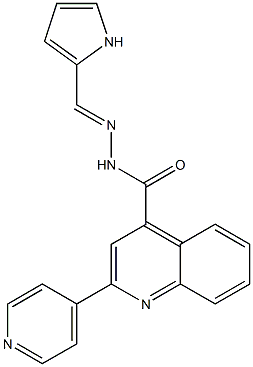 2-(4-pyridinyl)-N'-(1H-pyrrol-2-ylmethylene)-4-quinolinecarbohydrazide 구조식 이미지