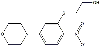 2-{[2-nitro-5-(4-morpholinyl)phenyl]sulfanyl}ethanol 구조식 이미지