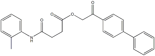 2-[1,1'-biphenyl]-4-yl-2-oxoethyl 4-oxo-4-(2-toluidino)butanoate Structure