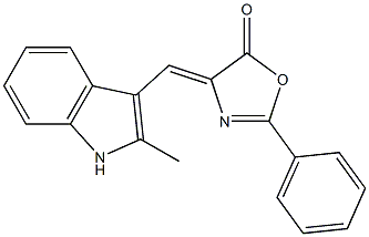 4-[(2-methyl-1H-indol-3-yl)methylene]-2-phenyl-1,3-oxazol-5(4H)-one Structure