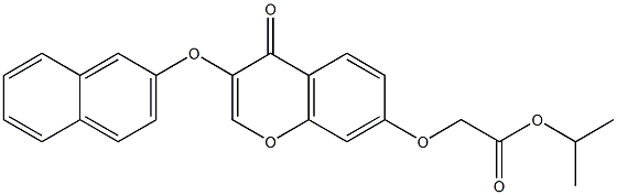 isopropyl {[3-(2-naphthyloxy)-4-oxo-4H-chromen-7-yl]oxy}acetate Structure