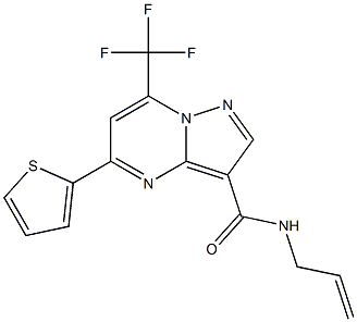 N-prop-2-enyl-5-thien-2-yl-7-(trifluoromethyl)pyrazolo[1,5-a]pyrimidine-3-carboxamide Structure