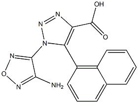 1-(4-amino-1,2,5-oxadiazol-3-yl)-5-(1-naphthyl)-1H-1,2,3-triazole-4-carboxylicacid Structure