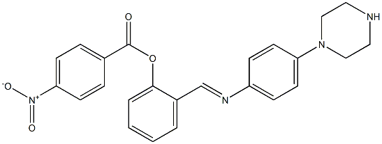 2-({[4-(1-piperazinyl)phenyl]imino}methyl)phenyl 4-nitrobenzoate Structure