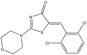5-(2,6-dichlorobenzylidene)-2-(4-morpholinyl)-1,3-thiazol-4(5H)-one 구조식 이미지