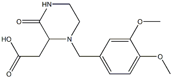 [1-(3,4-dimethoxybenzyl)-3-oxo-2-piperazinyl]acetic acid 구조식 이미지