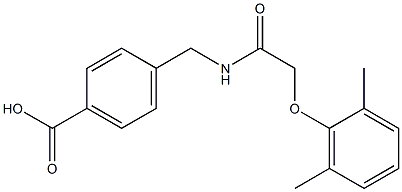 4-({[(2,6-dimethylphenoxy)acetyl]amino}methyl)benzoic acid 구조식 이미지