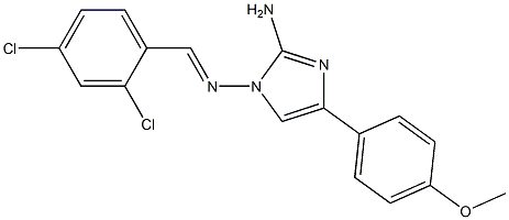 N-[2-amino-4-(4-methoxyphenyl)-1H-imidazol-1-yl]-N-(2,4-dichlorobenzylidene)amine 구조식 이미지