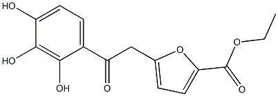 ethyl 5-[2-oxo-2-(2,3,4-trihydroxyphenyl)ethyl]-2-furoate Structure