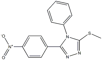 3-{4-nitrophenyl}-5-(methylsulfanyl)-4-phenyl-4H-1,2,4-triazole 구조식 이미지