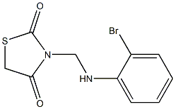 3-[(2-bromoanilino)methyl]-1,3-thiazolidine-2,4-dione Structure