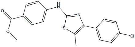 methyl 4-{[4-(4-chlorophenyl)-5-methyl-1,3-thiazol-2-yl]amino}benzoate 구조식 이미지