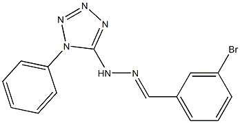 3-bromobenzaldehyde (1-phenyl-1H-tetraazol-5-yl)hydrazone 구조식 이미지