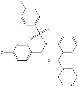 N-(4-chlorobenzyl)-4-methyl-N-[2-(4-morpholinylcarbonyl)phenyl]benzenesulfonamide Structure
