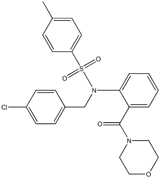 N-(4-chlorobenzyl)-4-methyl-N-[2-(4-morpholinylcarbonyl)phenyl]benzenesulfonamide 구조식 이미지