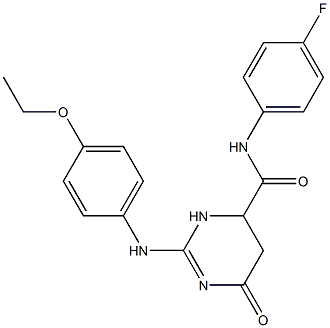 2-(4-ethoxyanilino)-N-(4-fluorophenyl)-6-oxo-3,4,5,6-tetrahydro-4-pyrimidinecarboxamide Structure