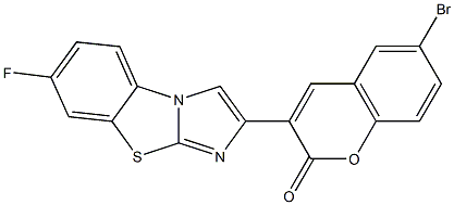 6-bromo-3-(7-fluoroimidazo[2,1-b][1,3]benzothiazol-2-yl)-2H-chromen-2-one Structure