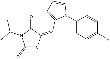 5-{[1-(4-fluorophenyl)-1H-pyrrol-2-yl]methylene}-3-isopropyl-1,3-thiazolidine-2,4-dione 구조식 이미지