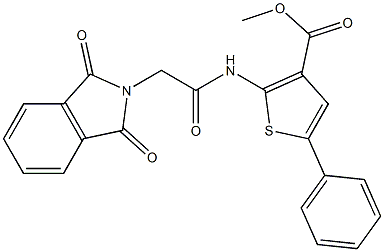 methyl 2-{[(1,3-dioxo-1,3-dihydro-2H-isoindol-2-yl)acetyl]amino}-5-phenylthiophene-3-carboxylate Structure