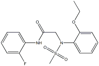 2-[2-ethoxy(methylsulfonyl)anilino]-N-(2-fluorophenyl)acetamide Structure