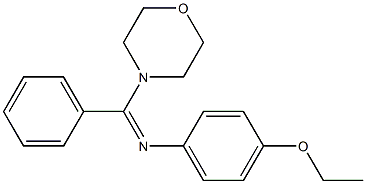 4-ethoxy-N-[4-morpholinyl(phenyl)methylene]aniline 구조식 이미지