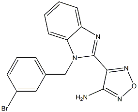 4-[1-(3-bromobenzyl)-1H-benzimidazol-2-yl]-1,2,5-oxadiazol-3-amine Structure