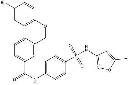 3-[(4-bromophenoxy)methyl]-N-(4-{[(5-methyl-3-isoxazolyl)amino]sulfonyl}phenyl)benzamide Structure