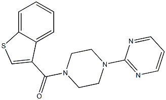 2-[4-(1-benzothien-3-ylcarbonyl)-1-piperazinyl]pyrimidine 구조식 이미지