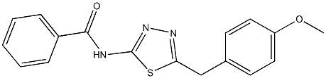 N-[5-(4-methoxybenzyl)-1,3,4-thiadiazol-2-yl]benzamide 구조식 이미지