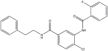 4-chloro-3-[(2-fluorobenzoyl)amino]-N-(2-phenylethyl)benzamide Structure