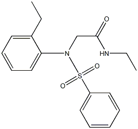 N-ethyl-2-[2-ethyl(phenylsulfonyl)anilino]acetamide 구조식 이미지