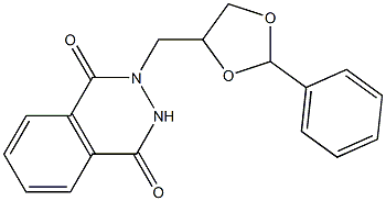 2-[(2-phenyl-1,3-dioxolan-4-yl)methyl]-2,3-dihydrophthalazine-1,4-dione 구조식 이미지