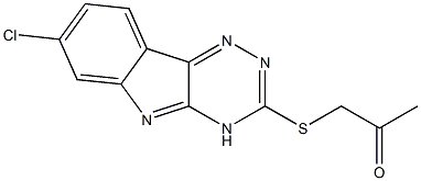 1-[(7-chloro-4H-[1,2,4]triazino[5,6-b]indol-3-yl)sulfanyl]acetone Structure
