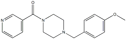 1-{[4-(methyloxy)phenyl]methyl}-4-(pyridin-3-ylcarbonyl)piperazine Structure