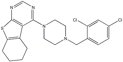 4-[4-(2,4-dichlorobenzyl)-1-piperazinyl]-5,6,7,8-tetrahydro[1]benzothieno[2,3-d]pyrimidine Structure