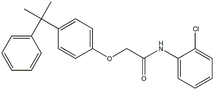 N-(2-chlorophenyl)-2-[4-(1-methyl-1-phenylethyl)phenoxy]acetamide 구조식 이미지