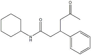 N-cyclohexyl-5-oxo-3-phenylhexanamide 구조식 이미지