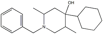 1-benzyl-4-cyclohexyl-2,5-dimethyl-4-piperidinol Structure