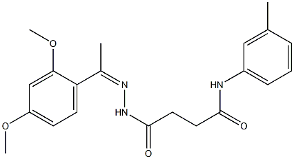 4-{2-[1-(2,4-dimethoxyphenyl)ethylidene]hydrazino}-N-(3-methylphenyl)-4-oxobutanamide Structure