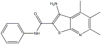 3-amino-4,5,6-trimethyl-N-phenylthieno[2,3-b]pyridine-2-carboxamide Structure