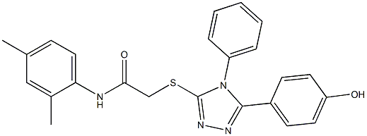 N-(2,4-dimethylphenyl)-2-{[5-(4-hydroxyphenyl)-4-phenyl-4H-1,2,4-triazol-3-yl]sulfanyl}acetamide Structure