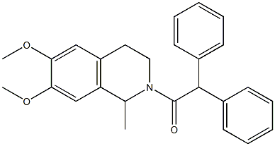 2-(diphenylacetyl)-6,7-dimethoxy-1-methyl-1,2,3,4-tetrahydroisoquinoline Structure