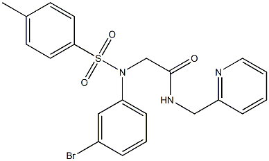 2-{3-bromo[(4-methylphenyl)sulfonyl]anilino}-N-(2-pyridinylmethyl)acetamide Structure