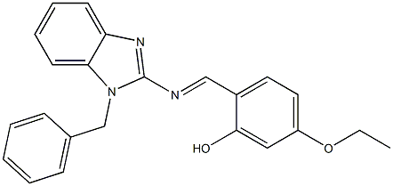 2-{[(1-benzyl-1H-benzimidazol-2-yl)imino]methyl}-5-ethoxyphenol Structure