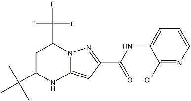 5-tert-butyl-N-(2-chloro-3-pyridinyl)-7-(trifluoromethyl)-4,5,6,7-tetrahydropyrazolo[1,5-a]pyrimidine-2-carboxamide 구조식 이미지