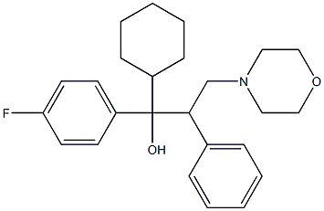 1-cyclohexyl-1-(4-fluorophenyl)-3-(4-morpholinyl)-2-phenyl-1-propanol 구조식 이미지